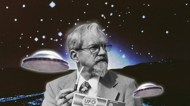 J. Allen Hynek with Project Blue Book files